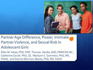 Partner Age Difference, Power, Intimate Partner Violence, and Sexual Risk In Adolescent Girls