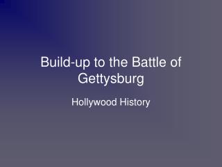 Build-up to the Battle of Gettysburg