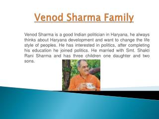 Venod Sharma Family