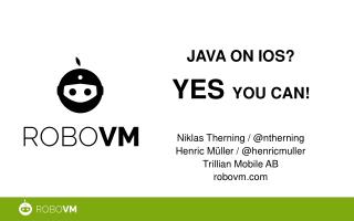 Java on ios ? yes you can !