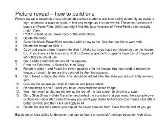 Picture reveal – how to build one