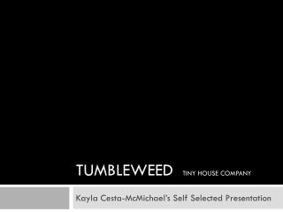 TUMBLEWEED TINY HOUSE COMPANY