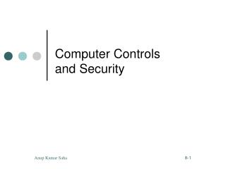 Computer Controls and Security