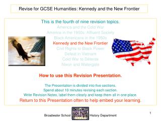 Revise for GCSE Humanities: Kennedy and the New Frontier