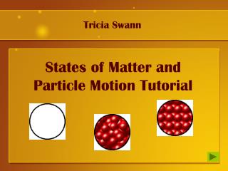 States of Matter and Particle Motion Tutorial