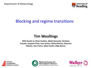 Blocking and regime transitions