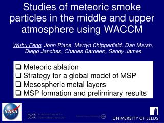 Studies of meteoric smoke particles in the middle and upper atmosphere using WACCM