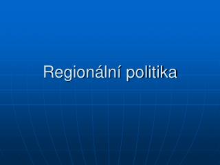 Regionální politika