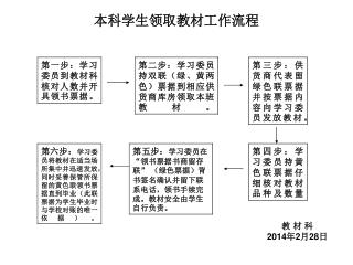 本科学生领取教材工作流程