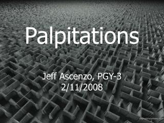 Palpitations Jeff Ascenzo, PGY-3 2/11/2008