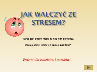 Jak walczyć ze stresem?