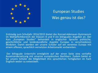 European Studies Was genau ist das?