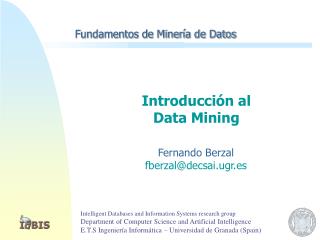 Fundamentos de Minería de Datos