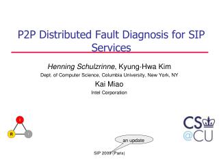 P2P Distributed Fault Diagnosis for SIP Services