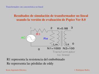 R1 representa la resistencia del embobinado