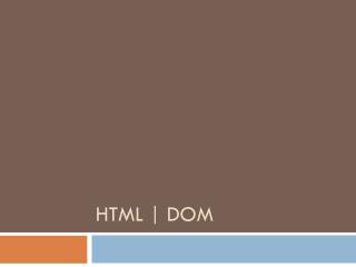 HTML | DOM