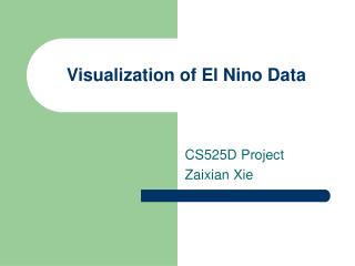 Visualization of El Nino Data