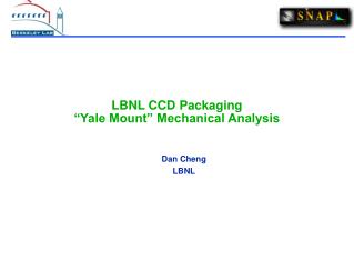 LBNL CCD Packaging “Yale Mount” Mechanical Analysis