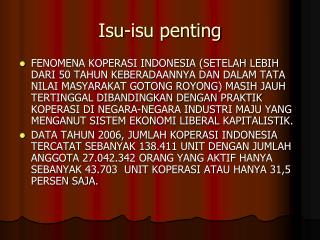 Isu-isu penting