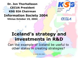 Iceland’s strategy and investments in R&amp;D