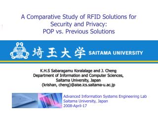 A Comparative Study of RFID Solutions for Security and Privacy: POP vs. Previous Solutions