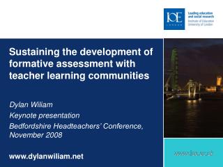 Sustaining the development of formative assessment with teacher learning communities
