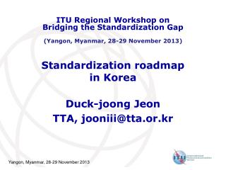 Standardization roadmap in Korea