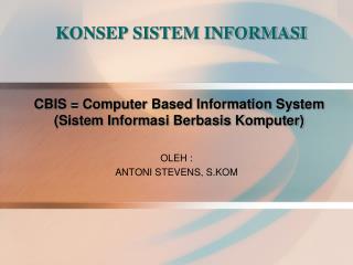 KONSEP SISTEM INFORMASI