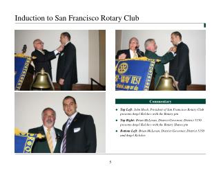 Induction to San Francisco Rotary Club