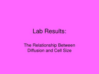 Lab Results: