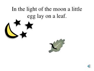 In the light of the moon a little egg lay on a leaf.