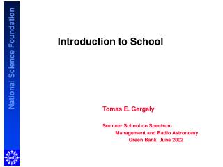 Introduction to School