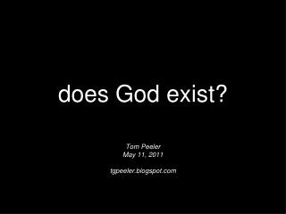 does God exist?