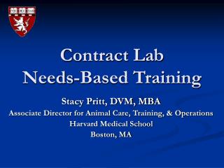 Contract Lab Needs-Based Training