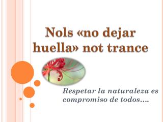 Respetar la naturaleza es compromiso de todos….