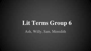 Lit Terms Group 6