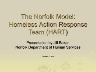 The Norfolk Model: Homeless Action Response Team (HART)