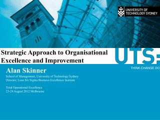 Strategic Approach to Organisational Excellence and Improvement