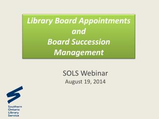 Library Board Appointments and Board Succession Management