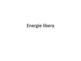 Energie libera