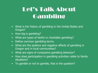 Let’s Talk About Gambling