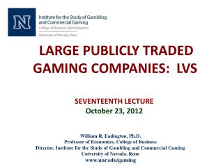 LARGE PUBLICLY TRADED GAMING COMPANIES: LVS