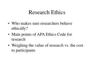 Research Ethics