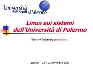 Linux sui sistemi dell’Università di Palermo