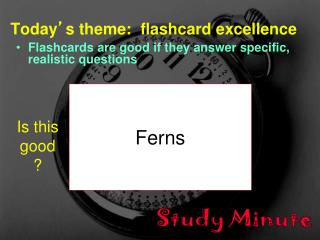 Today ’ s theme: flashcard excellence