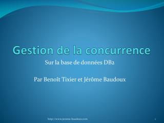 Gestion de la concurrence