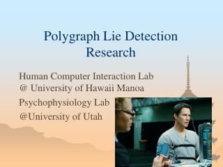 Polygraph Lie Detection Research