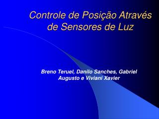 Controle de Posição Através de Sensores de Luz