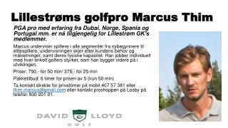 Lillestrøms golfpro Marcus Thim