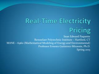 Real-Time Electricity Pricing
